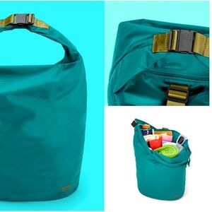 Away Teal Travel Bag with Gold Accents